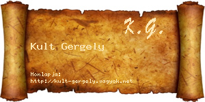 Kult Gergely névjegykártya